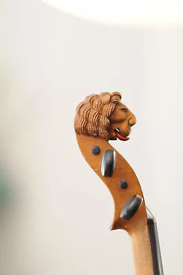 Vintage Lion Head Scroll Violin - Full Size 4/4  Single Piece Back • $1240