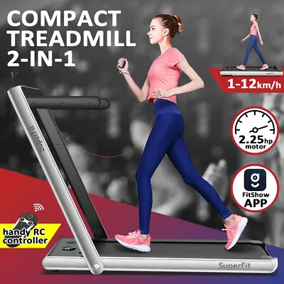 $479.95 • Buy Folding Desk Treadmill Electric Running Walking Fitness Machine W/APP Home Gym