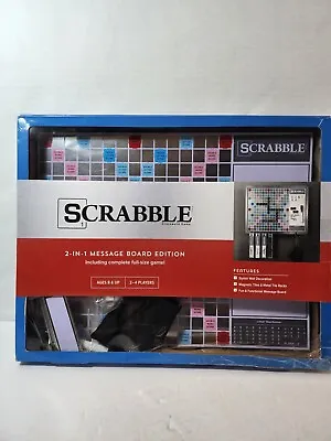 Scrabble 2-In-1 Message Board Edition 2-4 Players Magnetic Wall Hanging GameREAD • $59.95