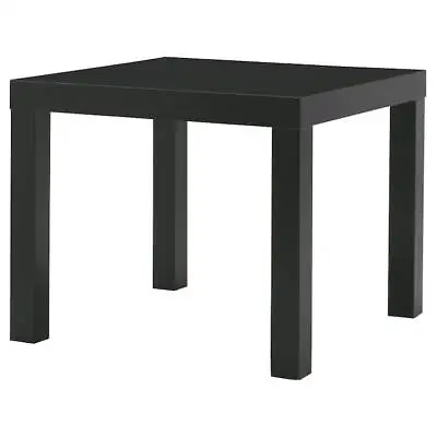 Ikea LACK Small Side Table Bedroom Hallway Tea Coffee Drink Home Black 55x55cm • £20.99