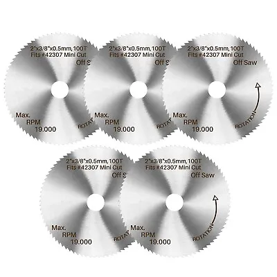 5x HSS Circular Saw Blade 2''x3/8''x0.5mm 100T For Mini Cut Off Miter Saw #42307 • $11.11