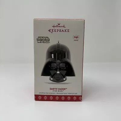 2017 Star Wars Hallmark Keepsake Darth Vader Helmet Ornament Magic Sound Disney • £26.55