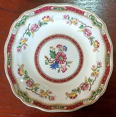 Grindley Cream Petal Burgundy Floral Bread And Butter Plate • $17.50