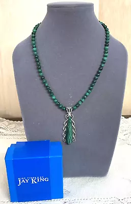 NIB Jay King Sterling MALACHITE Necklace & Pendant • $119.99