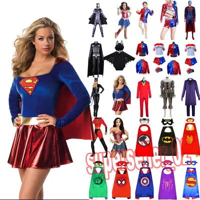 Halloween Batman Superman Wonder Woman Joker Cosplay Fancy Dress Outfits Costume • $20.51