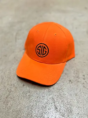 $19.99 • Buy Sig Sauer Solid Blaze Orange Deer Hat Sig Mark Logo Snapback One Size Fits All