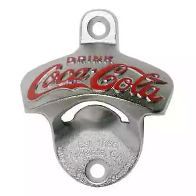 Coca-Cola Wall Mount Bottle Opener Silver 1980s Vintage • $7.99