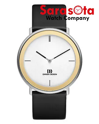 Danish Design IQ15Q1010 White Dial Stainless Steel Leather Quartz Men's Watch • $85