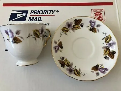 QUEEN ANNE Bone China Tea Cup & Saucer Numbered W/ Beautiful Flowers England • $9.70