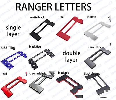 3D Raised Tailgate Inserts Decals Letters For 2019-2021 Ford Ranger • $99.29