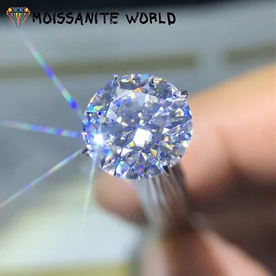 4ct Loose Moissanite Stone White D Excellent Diamond Cut With Certificate *18 • $0.99