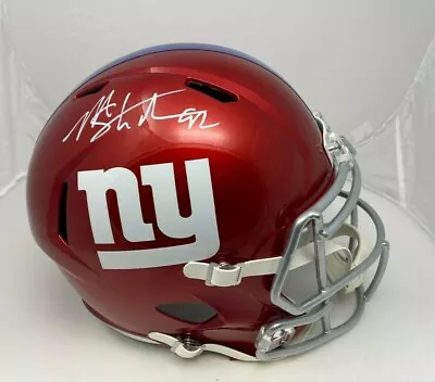 Michael Strahan Signed New York Giants Flash Alternate F/S Helmet BAS COA 445 • $289.99