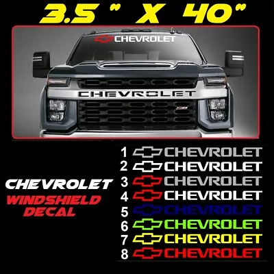 Chevrolet Windshield Sticker RED Logo Vinyl Decal American Muscle Truck US • $19.99