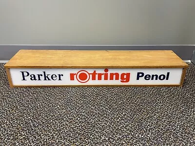 Penol Parker Rotring Vintage Danish Denmark Fountain Pen Store Display Sign Rare • $49