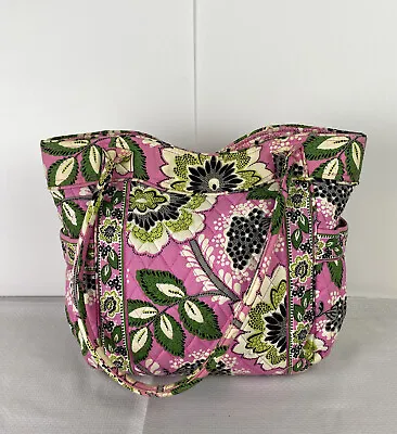 Vera Bradley Womens Priscilla Pink Floral Fabric Medium Size Shoulder Bag Retire • $9.79