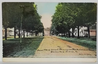 Waterford Pa East Third St The New MCCaddam Rd 1909 Montoursville Postcard R20 • $9.95