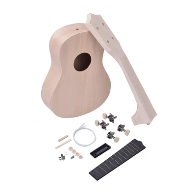 $34.36 • Buy 21 Inches Unfinished DIY Ukulele Ukelele Uke Kit Basswood Body & Neck O6Y5