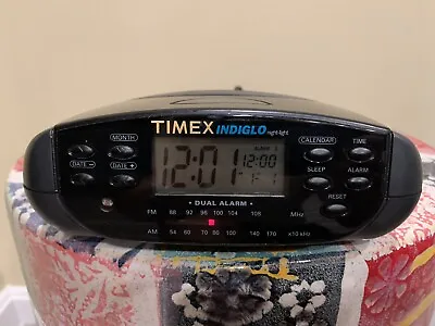 Vintage Timex Indiglo Dual Alarm Clock/Radio - Tested & Works  - No Light • $8.99