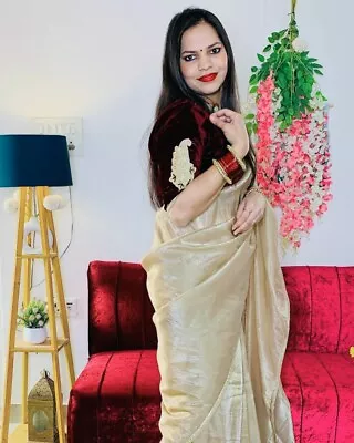Bollywood Saree Blouse Sari Indian Wedding Designer Party Wear New Pakistani New • £72.99