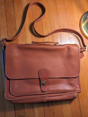 Vintage Coach Tan Leather Briefcase Laptop Bag Unisex • $150