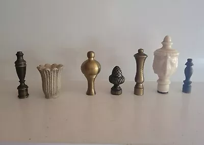 Vintage Lamp Finials (7) Various Sizes & Materials • $6.50