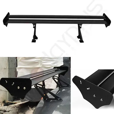 Universal 53  Adjustable GT Wing Double Deck Rear Spoiler Aluminum Alloy • $76.69