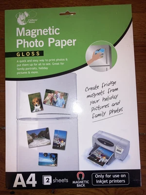 £5 • Buy 2 Packs A4 Magnetic/Gloss Photo Paper - Chiltern Wove - 2 Sheets Per Pack