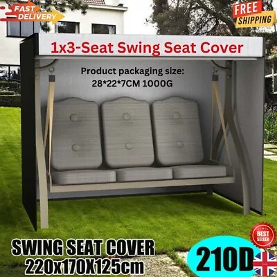 3 Seater Swing Seat Chair Hammock Cover Garden Patio Outdoor Protector Furniture • £15.99