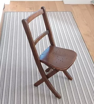 Lovely Vintage Folding Chair For Children By Venesta Edwardian Wooden Design • £49.99