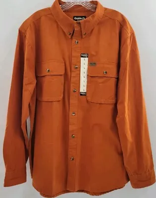 Guide Series Long Sleeve Chamois Button Down Shirt Mens Size L Burnt Orange • $14.99