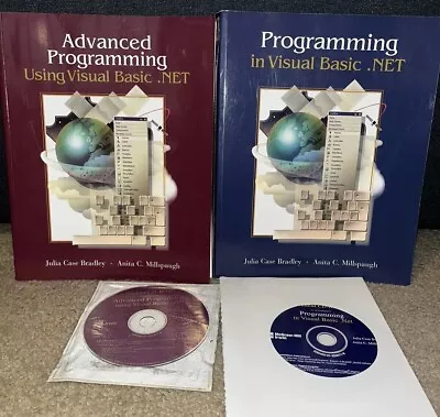 ADVANCED PROGRAMMING USING VISUAL BASIC .NET W/ 5-CD VB By Julia Case Bradley • $7