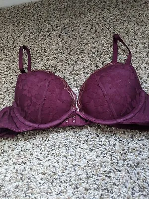 Victoria's Secret Burgundy Dream Angels Push Up Bra 34A • $12.75