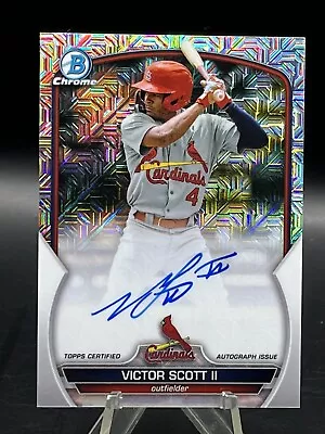 Victor Scott Ii 2023 Bowman Chrome Autograph Mega Box Auto Cardinals Rookie • $60