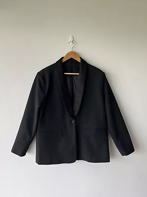 New Ksubi Womens Black Blazer S 8 Small Jacket Top Shirt Coat Tailored Tuxedo • $149