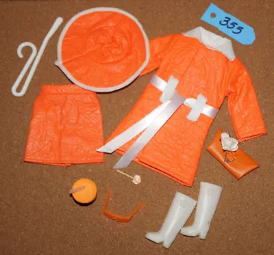 Vintage Barbie Orange MOD Shillman Skirt Coat Boots Hat + More! • $38.95