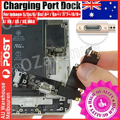 $12.95 • Buy IPhone 6 6S 7 8 Plus X XR XS MAX Charge Charging Port Connector AU Shipping