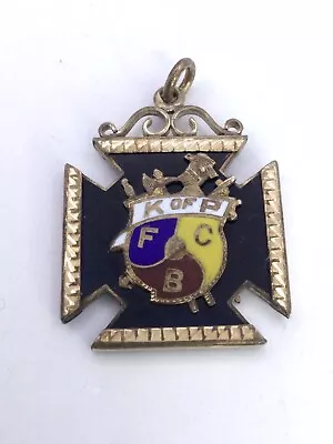 Vintage Fraternal - Masonic - K Of C - Gold Filled Enamel Fob (v291) • $90
