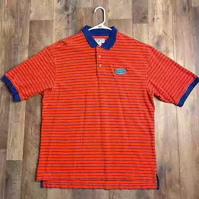 Vintage 90s Y2K Florida Gators Polo Men's XL Orange Striped Athletic 2470 • $24.99