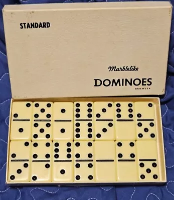 Vintage Puremco Company No. 616 Standard Dominoes Marblelike Made In USA  • $25