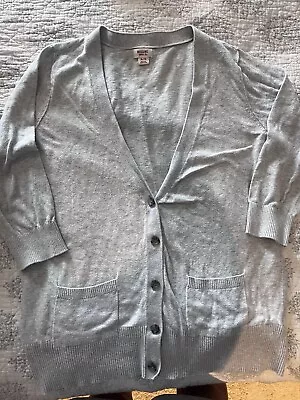 Mossimo Supply Co Women’s XL Cardigan Sweater Gray ¾ Sleeves • $2.99