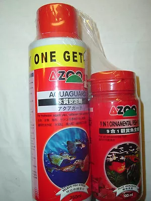$0.99 • Buy AZOO AQUARIUM AQUAGUARD (240 ML + 120 ML 9 In 1 ORNAMENTAL FISH FOOD FREE) 