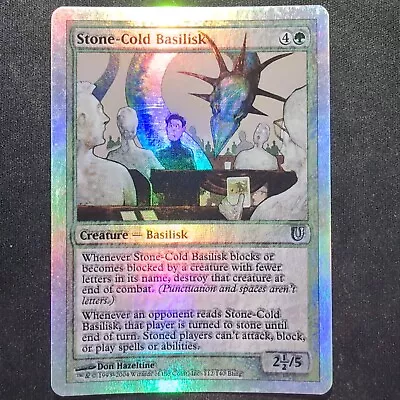 Stone-Cold Basilisk - Foil - Unhinged (MTG) • £3.95