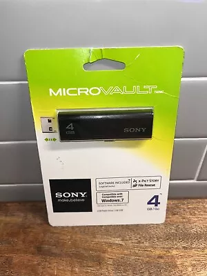 Sony 4GB USB 2.0 Flash Drive Microvault Click Windows Sealed • $9.98