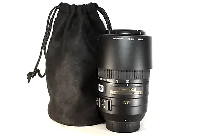 Nikon AF-S NIKKOR 55-300mm F/4.5-5.6G ED DX VR Lens W/covers Hood Pouch • $299