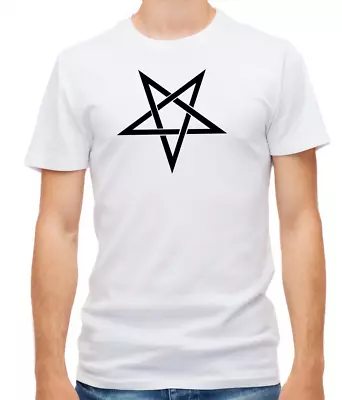 Pentagram Satanic Goat Pentagram Gothic Short Sleeve  T- Shirt Men G808 • £9.48