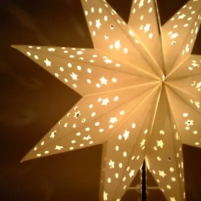 $5.64 • Buy Hanging Paper Star Christmas Lantern LED Lights Window Wedding Party Decoration