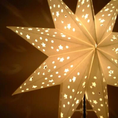 $5.64 • Buy Hanging Paper Star Christmas Lantern LED Lights Window Wedding Party Decoration