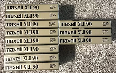 Set 11 Maxell XLII Audio Cassette Tapes 90 Min Gold SEALED • $68.99