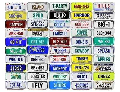 🚲 Collectible Mini License Plates - Vtg. 1982 Cereal Prize Bike Tags 🚲 • $6.99