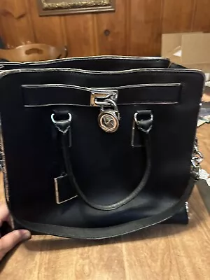 Michael Kors BLACK Large Hamilton Lock & Key Handbag  • $14.88